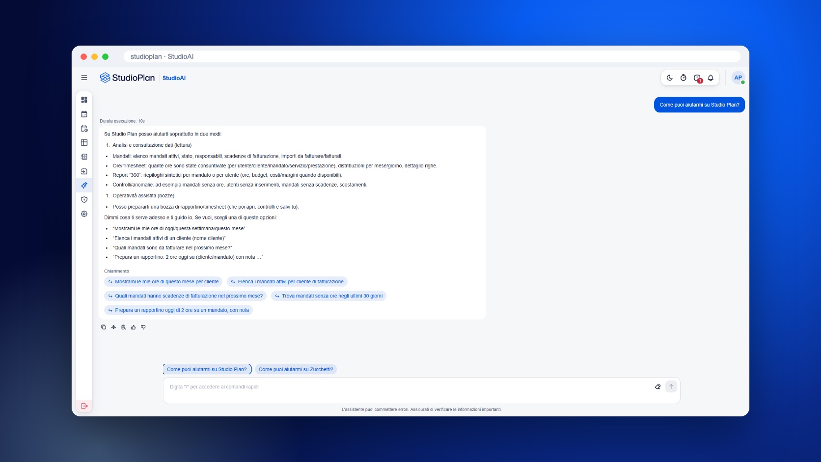 intelligenza artificiale per commercialisti: StudioAI in StudioPlan Web
